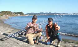 金田海岸にて投げ釣り！東京フロンティアサーフ