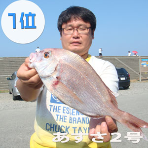 投げ釣り！東京フロンティアサーフ-１位真鯛